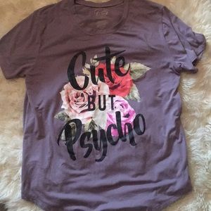 Lavender graphic T-shirt